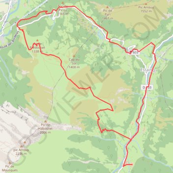Les Viellettes - Estaing GPS track, route, trail