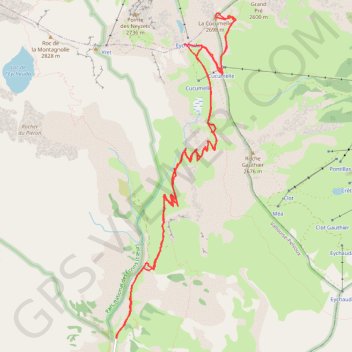 La Cucumelle - Commune de Pelvoux (05) GPS track, route, trail