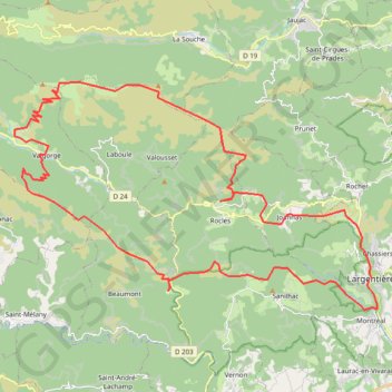 Ardèche Tour du Tanargue complet via Le Villard GPS track, route, trail
