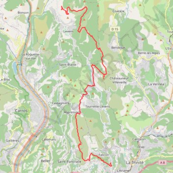 Levens - Saint André GPS track, route, trail