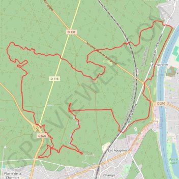 Les Fontaines GPS track, route, trail