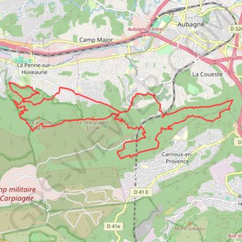 La Penne-sur-Huveaune - Aubagne GPS track, route, trail