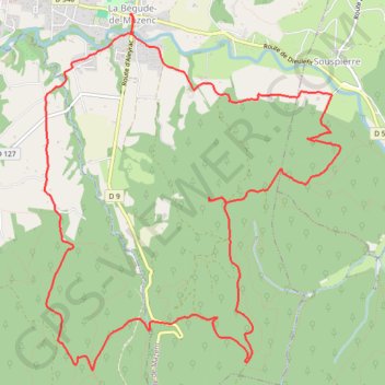 Rando pédestre La Bégude Drôme GPS track, route, trail