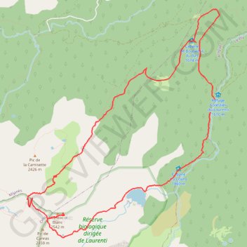 Le Laurenti et le Roc Blanc (Départ Refuge Forestier du Laurenti) GPS track, route, trail
